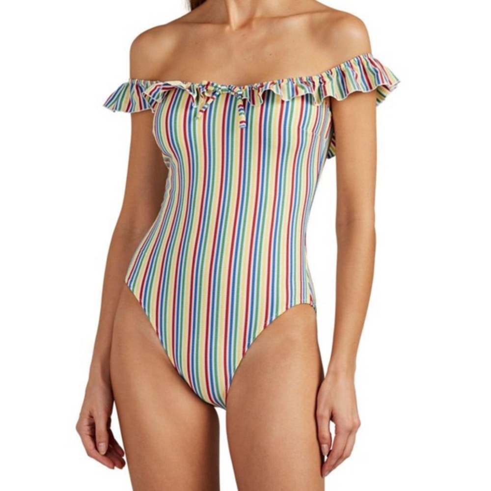 Solid & Striped Amelia Seersucker One Piece